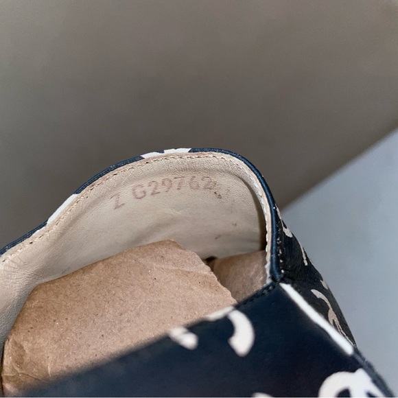 Chanel Lambskin Logo Espadrilles Navy Size 41 - Picture 7 of 8